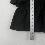 Derek Lam  10 Crosby Mini Dress Size‎ 6 Black Long Sleeve Smocked Ruffle Cotton Photo 2