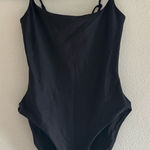 SKIMS  Iconic Swim Square Neck Scoop One Piece in Obsidian, Size Small Photo 0