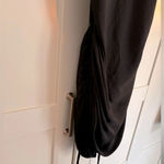 Free People  Womens Dress in Black Size Small Ruche Detail Silky Sexy Photo 5
