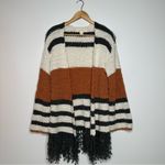 Saltwater Luxe  Sherpa Fringe Open Cardigan Sweater Size XS Photo 2