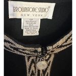 Brownstone Studio NewYork Sweater & Skirt Set 12Petite Vintage Outfit Black/Gold Size 12P Photo 4