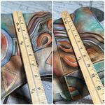 Anuschka  Hand Painted Leather Purse Boho Hippie Handbag Tote India Abstract Art Photo 9