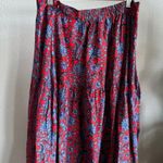 Roller Rabbit  Red Lorien Carlisa Floral Print Tiered Maxi Skirt Sz M NWT Photo 6