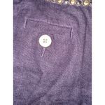 IDRA ANTHROPOLOGIE Embellished Waist Wide Leg Linen Pants SZ 6 Dark Academia Blue Photo 4