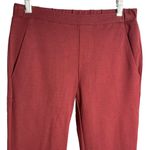 Odds On Complex Cropped Pants Leggings S Maroon Red Pockets Elastic Waist Pullon Photo 1