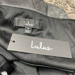 Lulus  Forever a Diva Shiny Silver Metallic Lurex Cutout Mini Dress Small NWT Photo 4