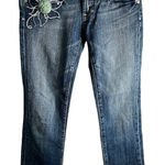 Miss Me  Thick Stitch Embellished‎ Floral Denim Capris Photo 0