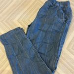 Bella Dahl  Women’s Blue with Silver Stripe Loose Fittingf Elastic Waist Pants Photo 0