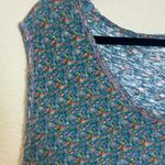 Natural Life  Bohemian Fall Hangout Cotton Midi Dress Turquoise Pink Floral Photo 4