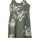 Lole ' Khaki Green Tie Dye Flowers Sleeveless Linen Blend Dress ~ Women's Size 8 Photo 2