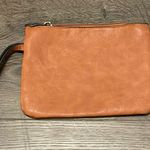 Light Brown Tan Leather Wristlet w/ Italian Shaped Charm Photo 0