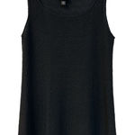 Eileen Fisher  100% Italian Yarn Oversized Black Tank Top sz‎ S Photo 0