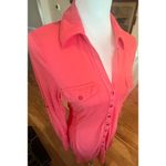 Ultra Flirt  SALMON PINK LONG SLEEVE BUTTON UP SHIRT DRESS NWT WOMENS LARGE Photo 3