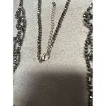 Vintage Small glass bead dark silver necklace Gray Photo 3