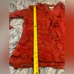 Vintage 90’s Paisley & Sequin/Beadwork Ice Brand Silk Blouse Large Red Photo 7