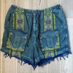 Free People  Around The World Embroidered Harem Shorts Photo 3
