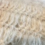 Central Park West  Loose Knit Shoulder Wrap Shawl Shrug Mohair Blend Cream Ivory Photo 7