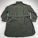 Unbranded Army Green Wide Wale Corduroy Belted Long Sleeve Shirt Dress SIze XL Photo 5