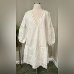 Club Monaco NWT  Eyelet Mini Dress in‎ White Sz Medium $249 Photo 7