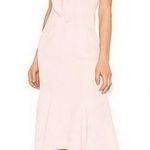 Likely Calhoun Dress Women’s Size 0 Pink Asymmetrical Midi Gown Knotted Bust Photo 0