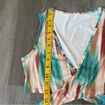 SheIn Wrap Crop Top Small Adjustable Aqua Teal Festival Party Photo 7