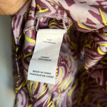 Cinq à Sept Cinq A Sept Purple Blanche Rhinestone Printed Button Front Top Photo 8