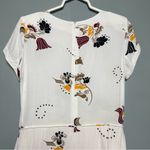 Maje  White Floral Mini Dress Short Sleeve A Line Size 3/US Women’s L Photo 4