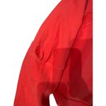 Free People  Red Cropped Sweatshirt Cinched Drawstring Hem Size XS Athleisure Photo 4