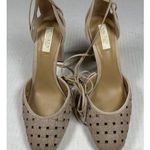Lauren Ralph Lauren Verna Ankle Wrap D'Orsay Pumps Beige Calf Hair Leather Sz10B Tan Size 10 Photo 1