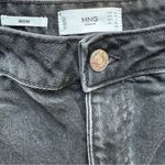Mango  Women's Black Acid Wash High Rise Mom Fit Shorts size 10, Great Condition Photo 4