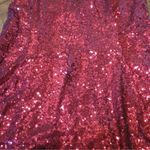 Free People Ruby Red Sequin Tank Cut Open Back Mini Dress Photo 1