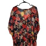 Time & Tru Tropical Lace Trimmed Pullover Boho Swim Cover Up Multi Size 2X Photo 4