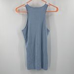Equipment FEMME Tank Size Small Light Blue Racer *SAMPLE Stretch Ribbed Luxury Photo 1