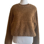 prAna SWEATSHIRT Women's Size Large POLAR ESCAPE Camel Brown - Fuzzy Fleece Photo 0