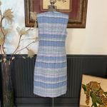 Talbots  Blue Striped Tweed Lined Sleeveless Shift Sleeveless - Sz 10 💚🎀 Photo 6