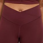 Aerie  Flare Crossover Burgundy Leggings Photo 1