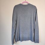 Smartwool  Grey Merino Wool Blend V Neck Sweater Womens L Pullover Fall Casual Photo 2