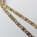 Cross Pendant with CZ Stones 20" Jesus Chain Gold Plated Steel New Photo 3