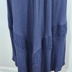 Style & Co . Navy Boho Maxi Dress with Eyelet Lace Accents and Tassel Size Large Photo 5