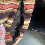 Old Navy Brown/Orange Retro Striped Zip Down Hoodie with Pockets. Size Medium Photo 6