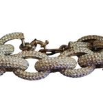 J Crew Pave Chunky Link Bracelet Classic Clear Rhinestone Gold Tone Luxe 8.5" Photo 8