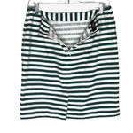 Talbots Skirt Women 10 Petite Green White Stripe Classic Casual Office Versatile Photo 2