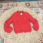 SAACHI CHUNKY KNIT OVERSIZED CARDIGAN SWEATER Pink Size undefined Photo 1