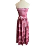 Strapless Coral White Sangria Tie Dye Ombre Print Stretch Maxi Dress Size Small Photo 7