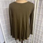 Old Navy Blouse Green Gauze Long Sleeve Pullover Tunic Top Women’s XS New Photo 2