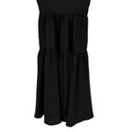 Chelsea 28 Black Textured Jacquard Tiered Midi Dress Size XS Photo 4