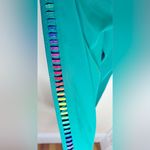 Nike  Women's One Rainbow Ladder 7/8 Leggings Mid Rise Small‎ Green Running EUC Photo 6