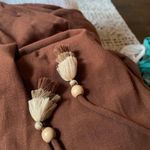 ZARA Rustic Slip Linen Blend Dress Size Medium Photo 11