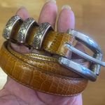 Brighton Vintage Croc Embossed Quiet Luxury Western Coastal Cowgirl Belt S Photo 0