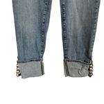 White House | Black Market WHBM Mid Rise Slim Ankle Jeans w/ Chain Cuff Detail – Size 10 Photo 5